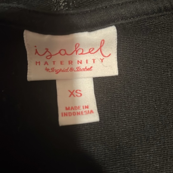 Black hooded maternity sweater with pockets - Picture 2 of 4